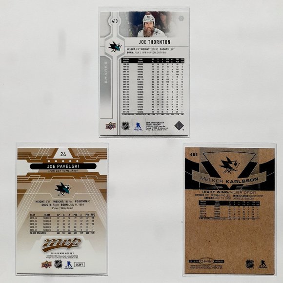 San Jose Sharks 9 Card Lot - HCKY [25_1] - Picture 4 of 8